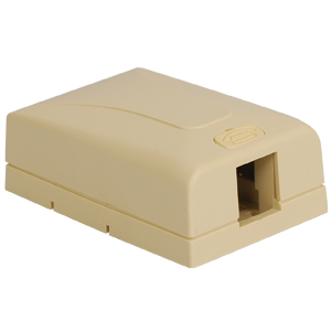 SURFACE MOUNT BOX- ELITE- 1-PORT- IVORY